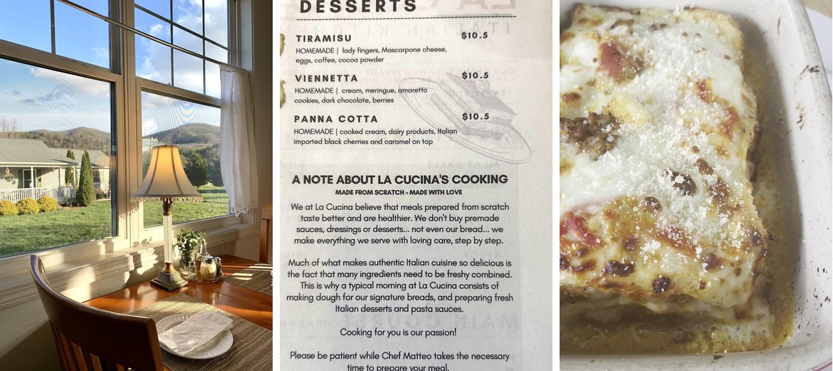 LA CUCINA Italian Kitchen Menu